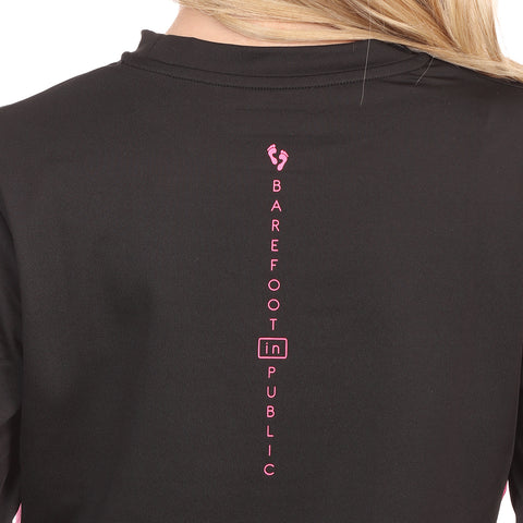 Image of Barefoot In Public Women's Mahi Mahi Logo Long Sleeve Performance Shirt - Planet Ocean Edition
