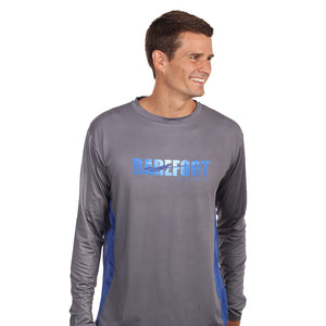 Barefoot In Public Men's Hogfish Long Sleeve Performance Shirt - Planet Ocean Edition