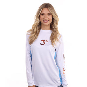 Barefoot In Public Women's Florida Lobster Long Sleeve Performance Shirt - Planet Ocean Edition